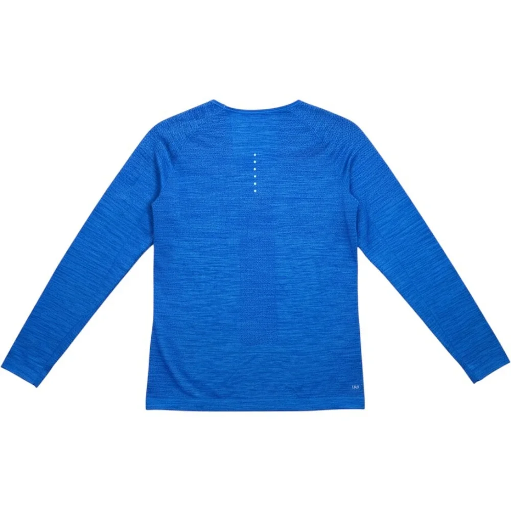 Nike Dri-FIT Women Blue Space Dye Long Sleeve Running Shirt Large Athleisure Gym